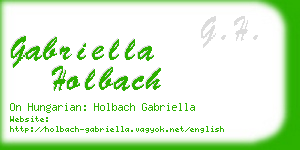 gabriella holbach business card